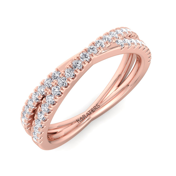 Twisted Pave Wedding Band