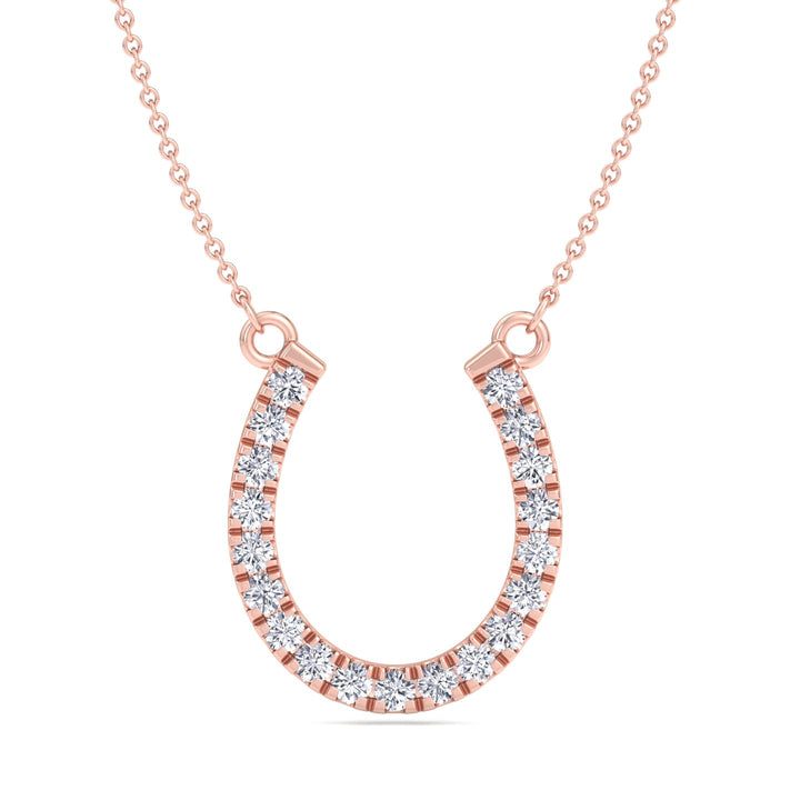 1.35Ct Lab-Grown Diamond Horseshoe Pendant Necklace