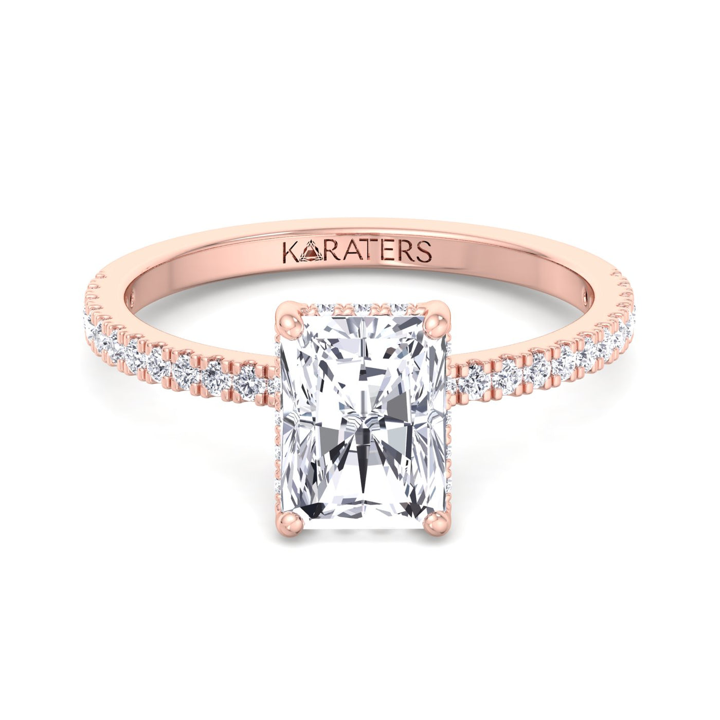 radiant-cut-lab-grown-diamond-engagement-ring-hidden-halo-and-side-stones-solid-rose-gold