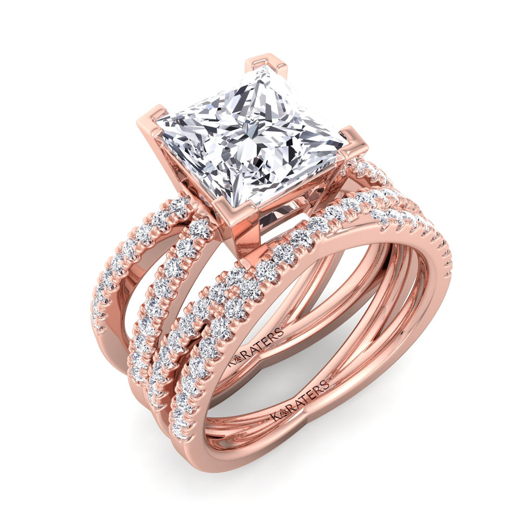 Twisted Pave Wedding Band