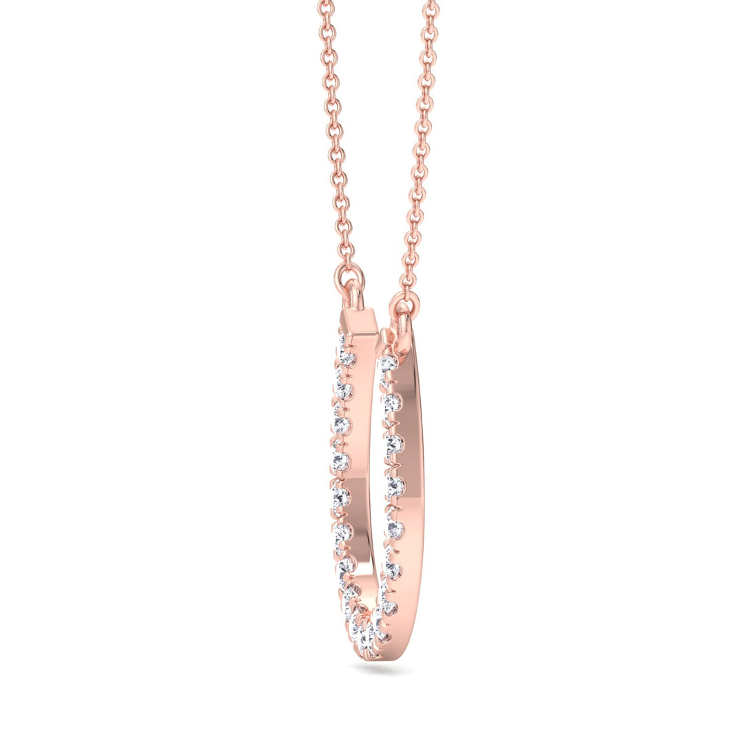 1.35Ct Lab-Grown Diamond Horseshoe Pendant Necklace