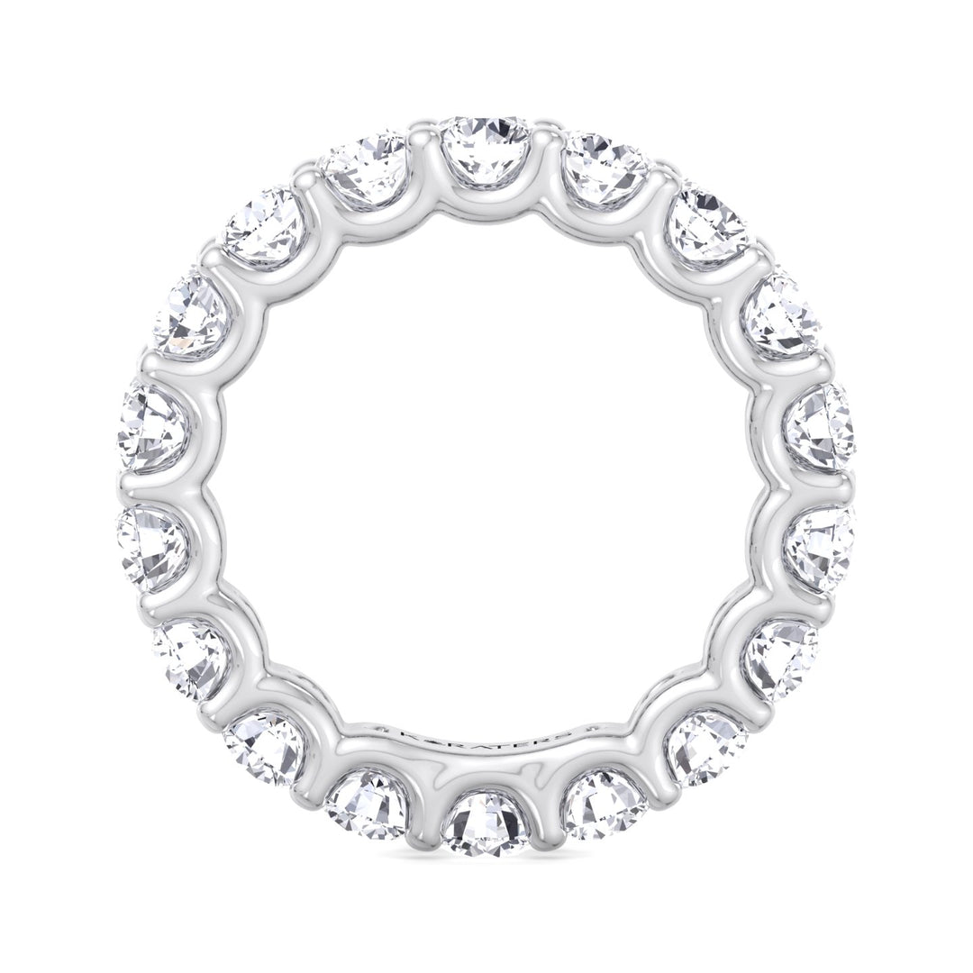 Sueca-Round Lab White Gold Diamond-U Eternity Bands, Profile