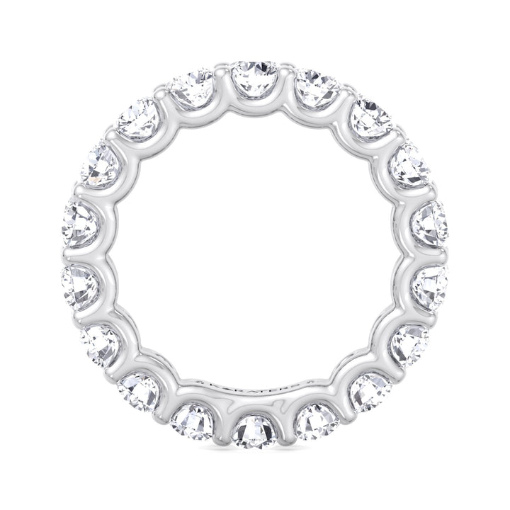 Sueca-Round Lab White Gold Diamond-U Eternity Bands, Profile