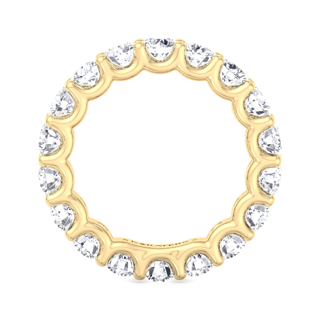 Sueca-Round Lab Yellow Gold Diamond-U Eternity Bands, Profile