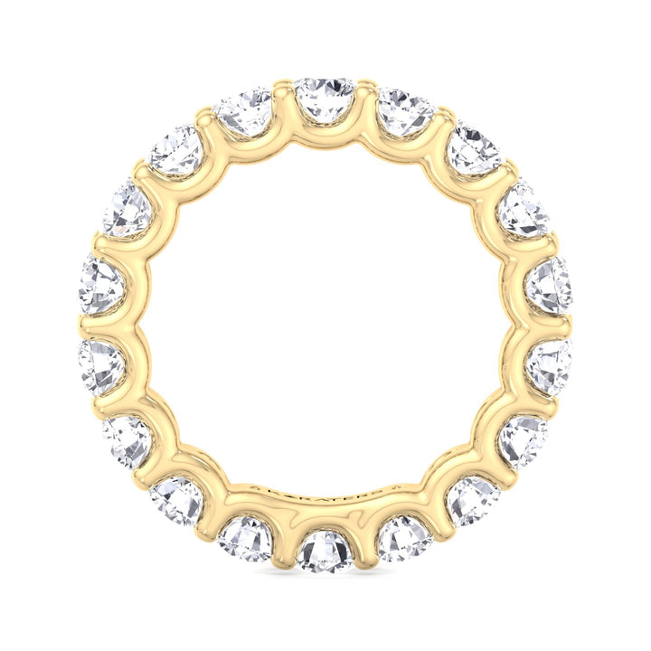 Sueca-Round Lab Yellow Gold Diamond-U Eternity Bands, Profile