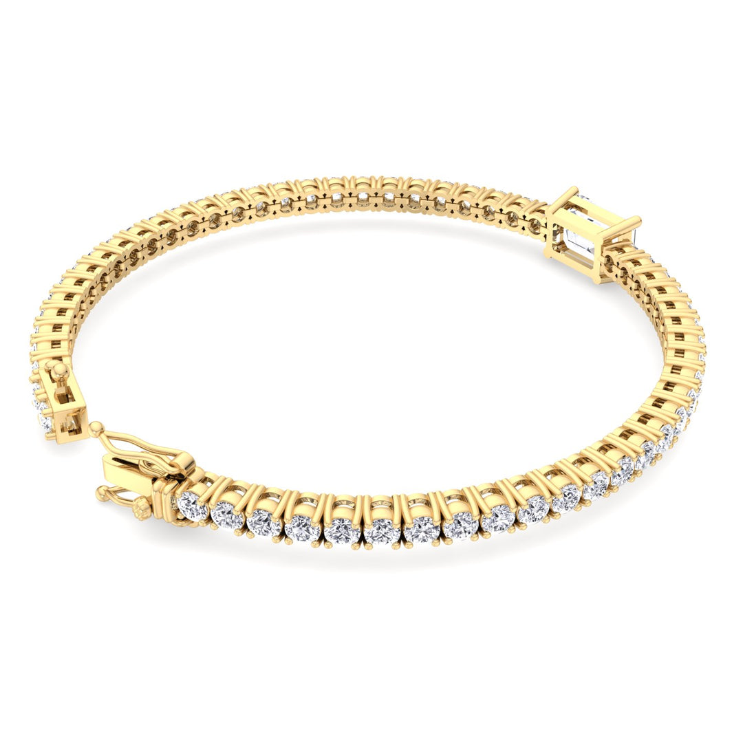 Vincente - 10Ct Emerald Station Lab Diamond Yellow Tennis Bracelet