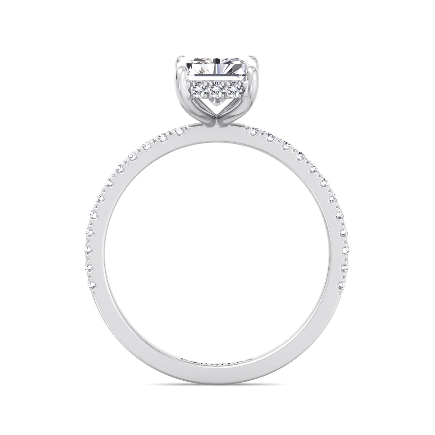 radiant-cut-lab-grown-diamond-engagement-ring-hidden-halo-and-side-stones-in-solid-14k-white-gold