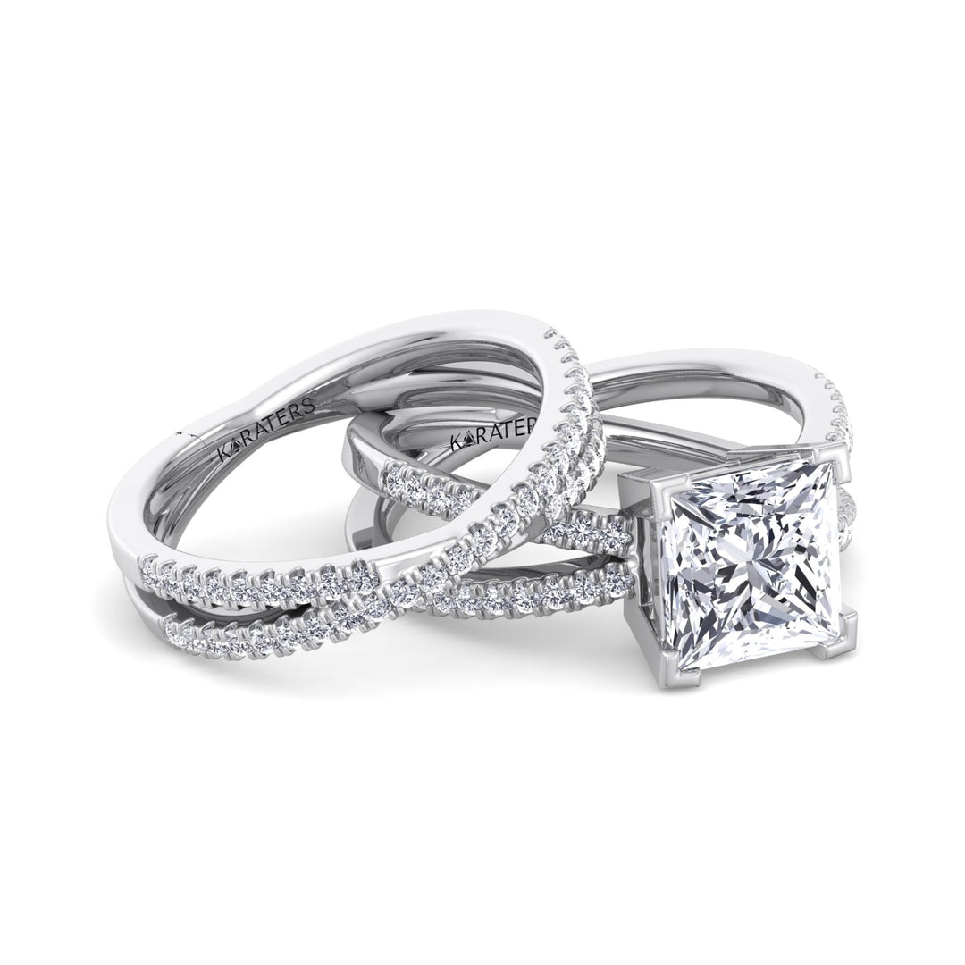 Twisted Pave Wedding Band