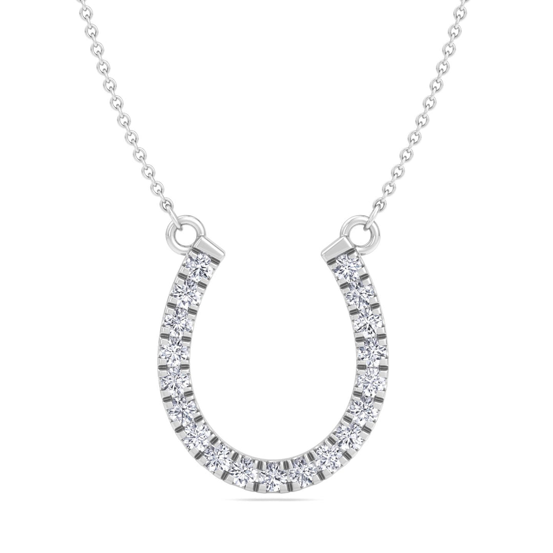 1.35Ct Lab-Grown Diamond Horseshoe Pendant Necklace