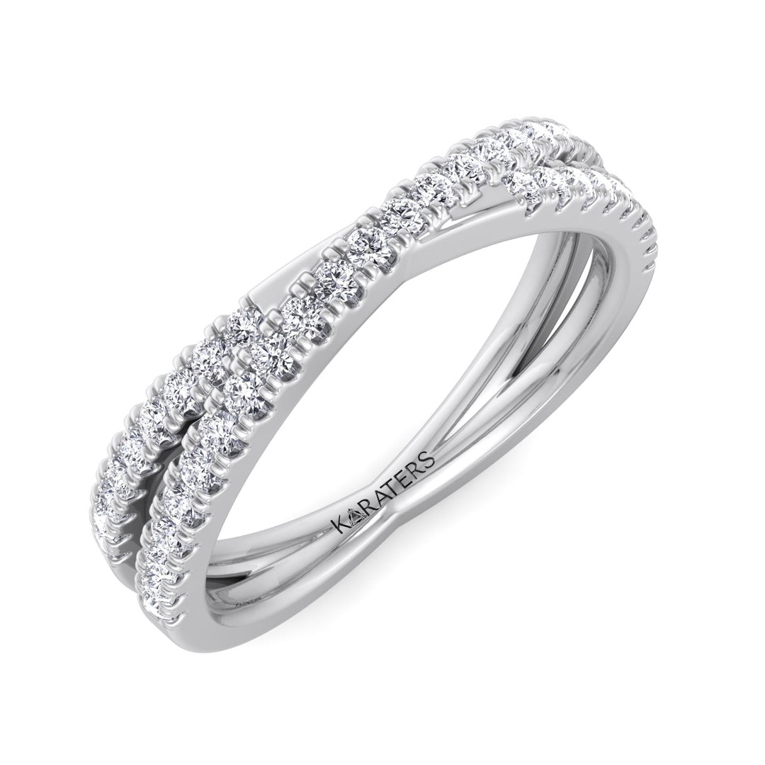 Twisted Pave Wedding Band