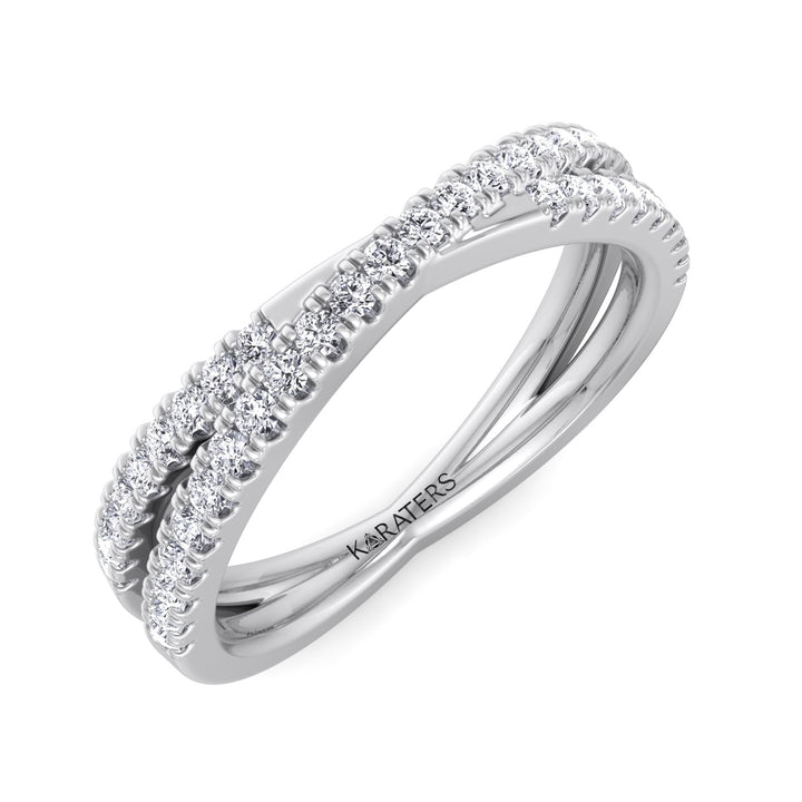 Twisted Pave Wedding Band