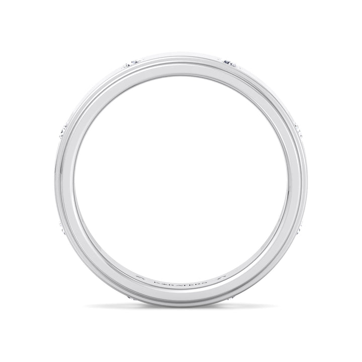 Men Lab Grown Diamond Wedding Band 6mm