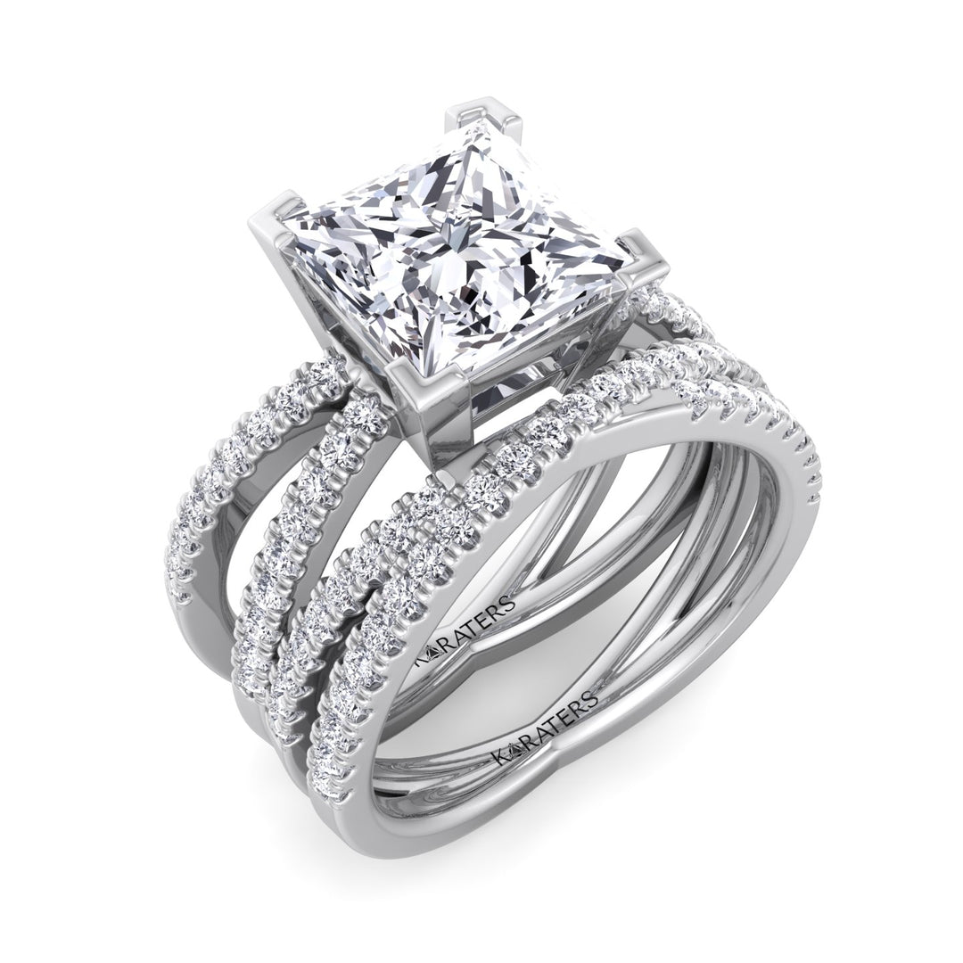Twisted Pave Wedding Band