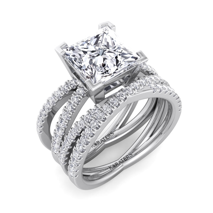 Twisted Pave Wedding Band