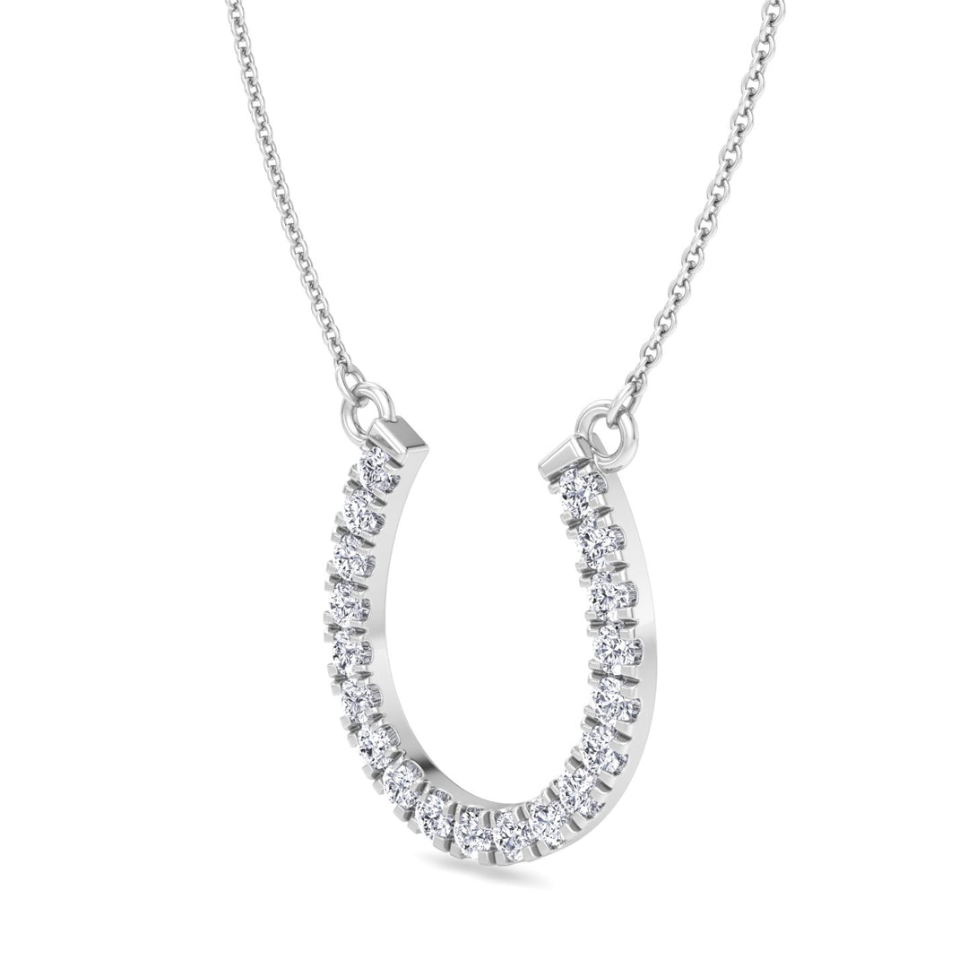 1.35Ct Lab-Grown Diamond Horseshoe Pendant Necklace