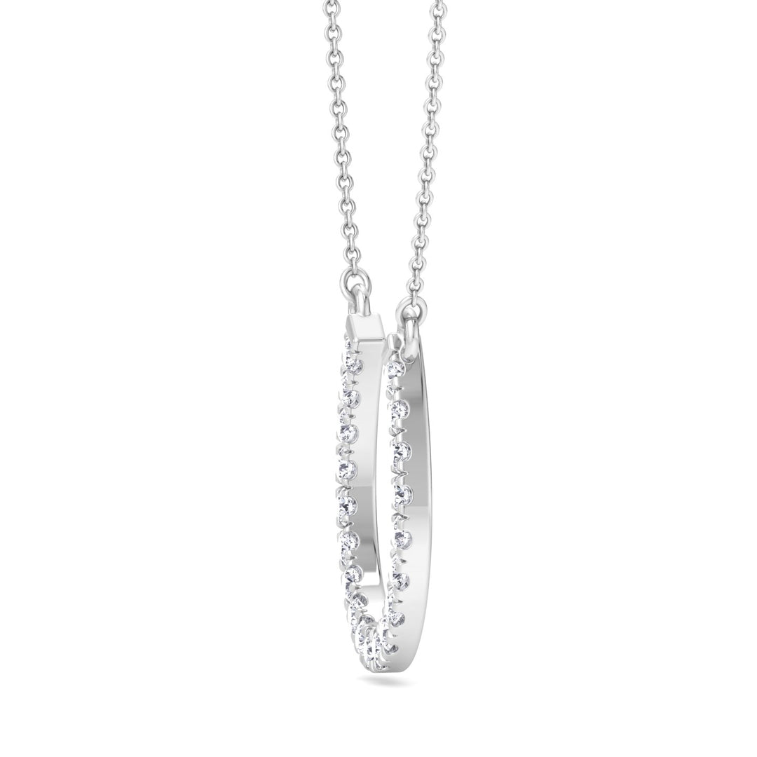 1.35Ct Lab-Grown Diamond Horseshoe Pendant Necklace