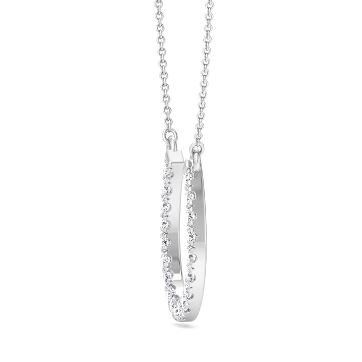 1.35Ct Lab-Grown Diamond Horseshoe Pendant Necklace
