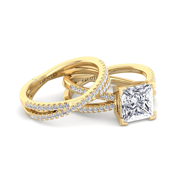 Twisted Pave Wedding Band