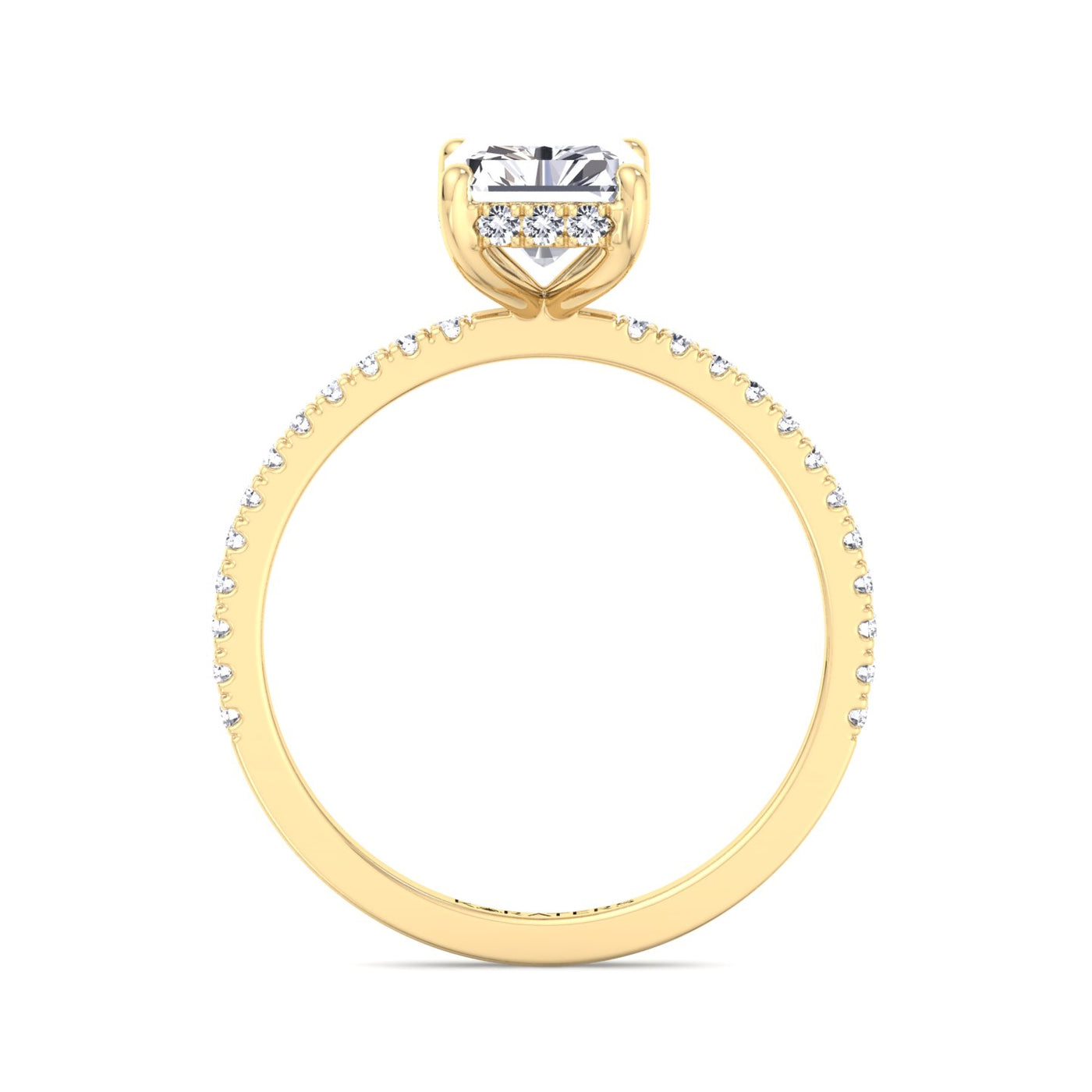 radiant-cut-lab-grown-diamond-engagement-ring-hidden-halo-and-side-stones-in-yellow-gold