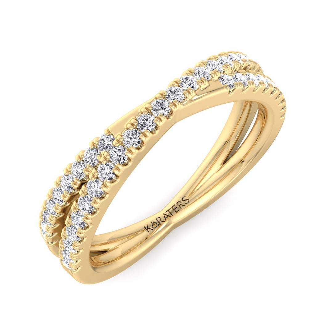 Twisted Pave Wedding Band
