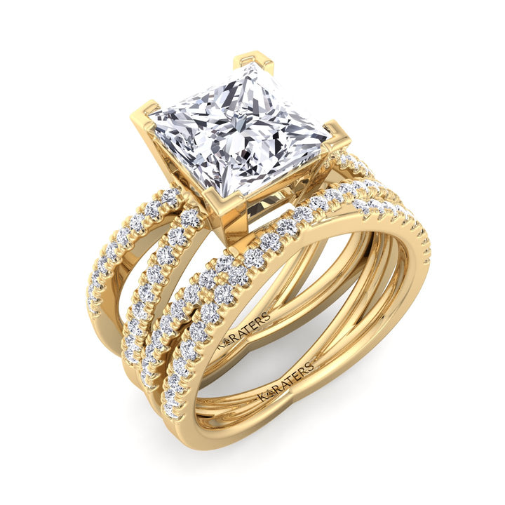 Twisted Pave Wedding Band