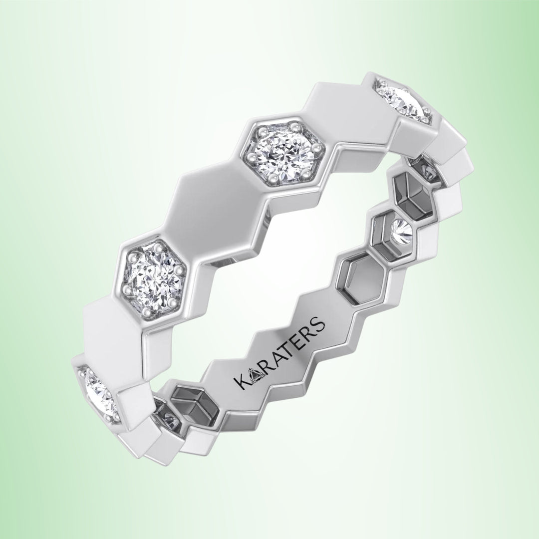 Phoebe - Round Cut Lab Grown Diamond Eternity Band