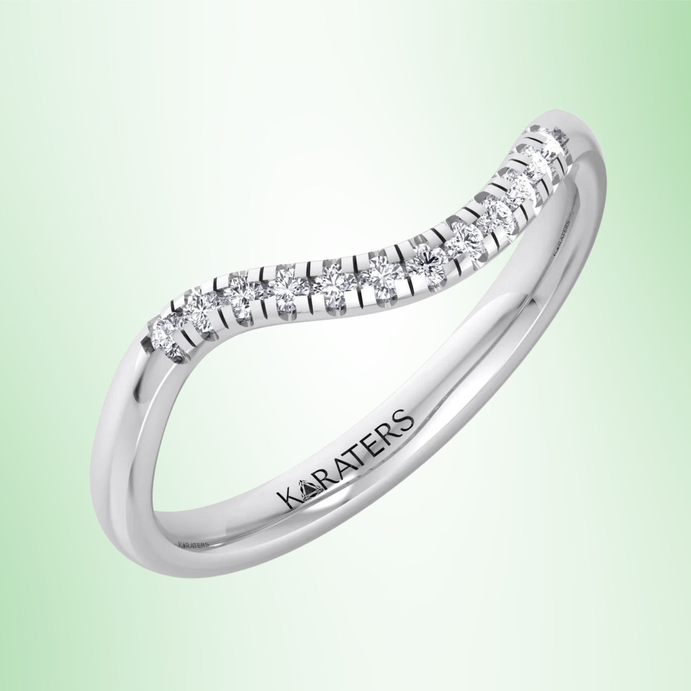 Normandie - Curved Lab Grown Diamond Wedding Band