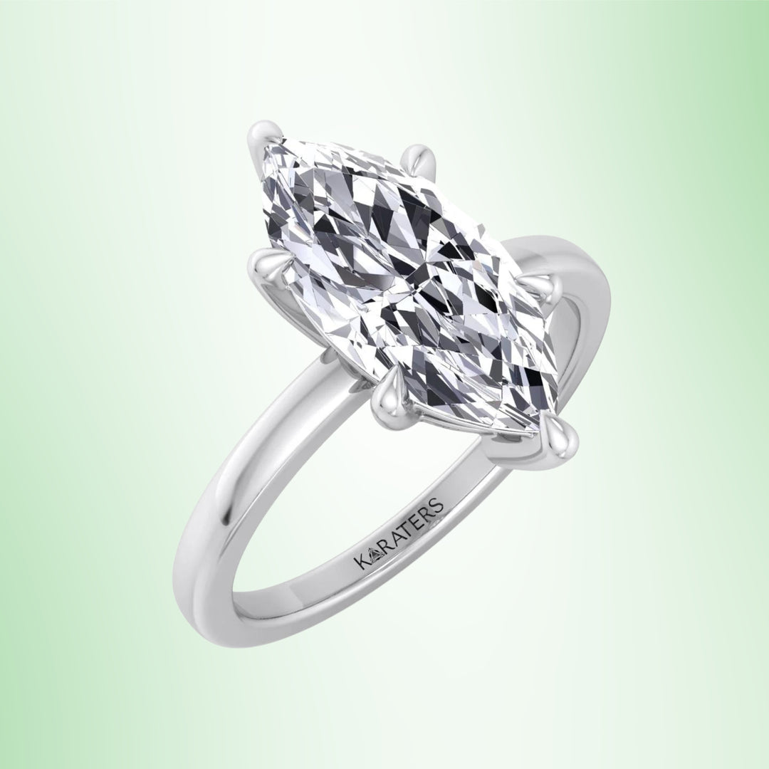 Sesame - Marquise Shape Lab-Grown Diamond Solitaire Engagement Ring