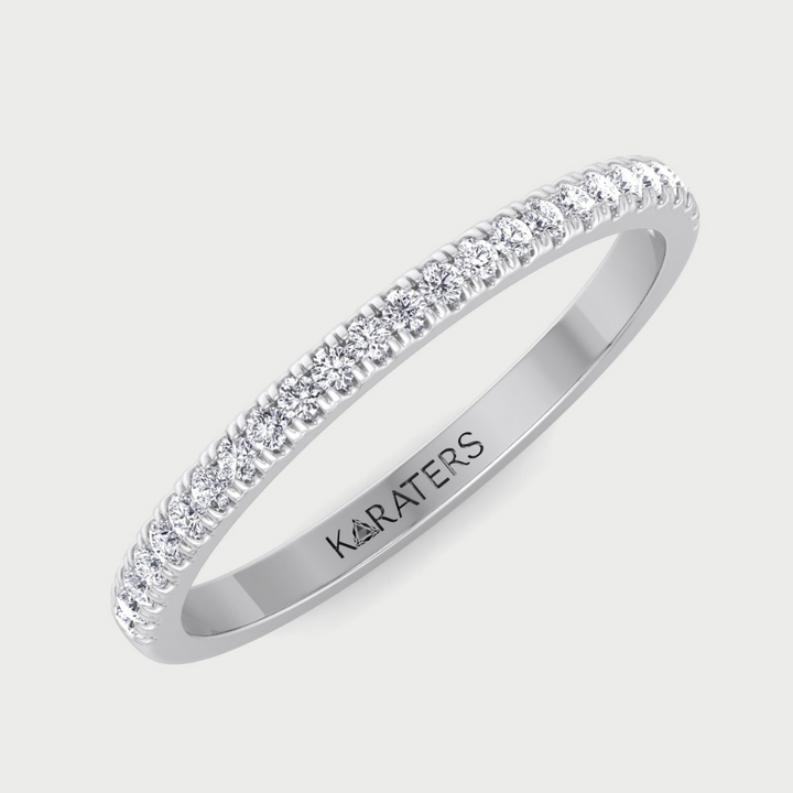 Dainty Pave Lab Grown Diamond Wedding Band