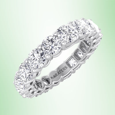 Cáceres - Double Shape - Round and Cushion Cut Lab Grown Diamond Eternity Band