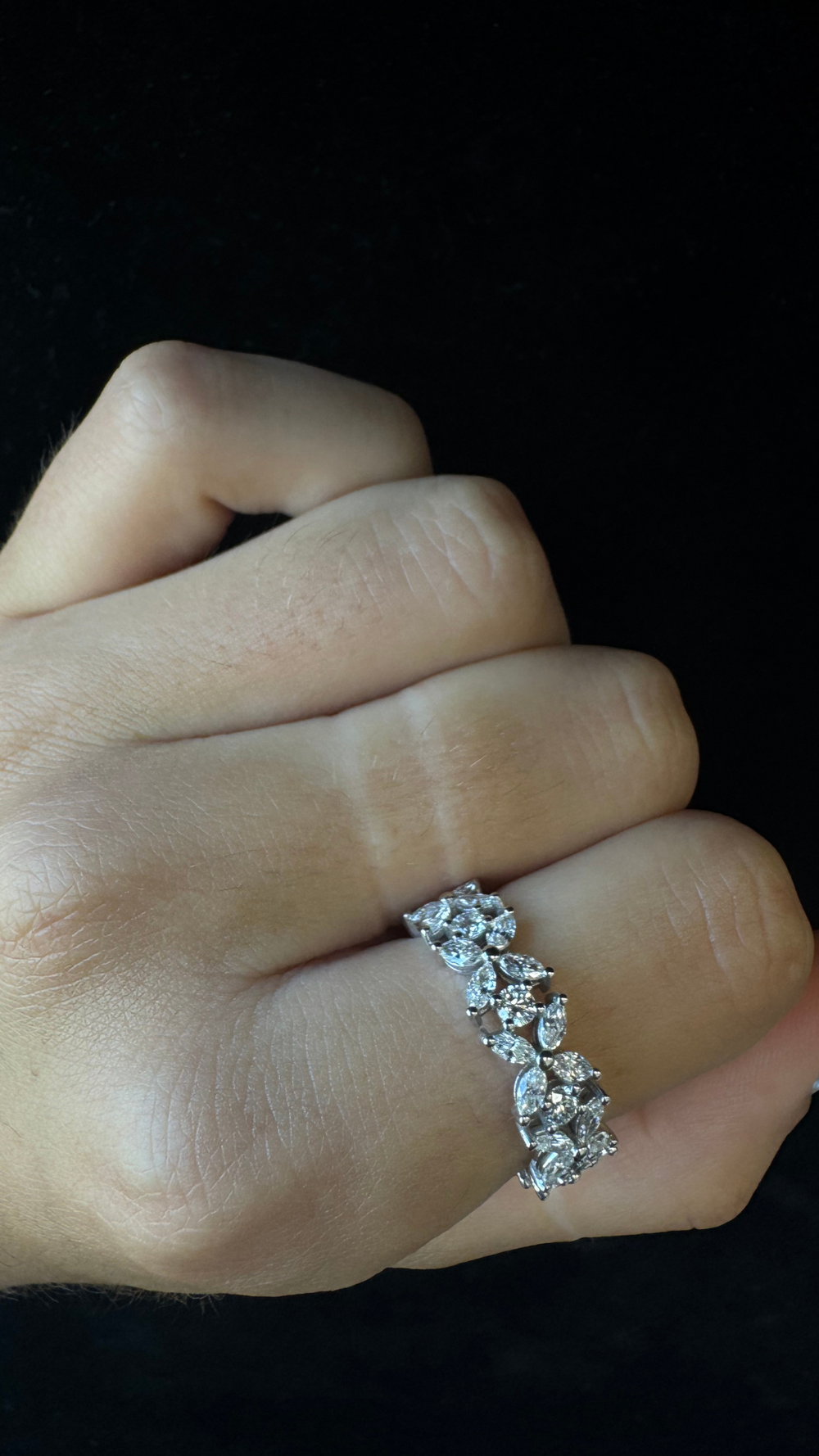 white moissanite gemstone close-up