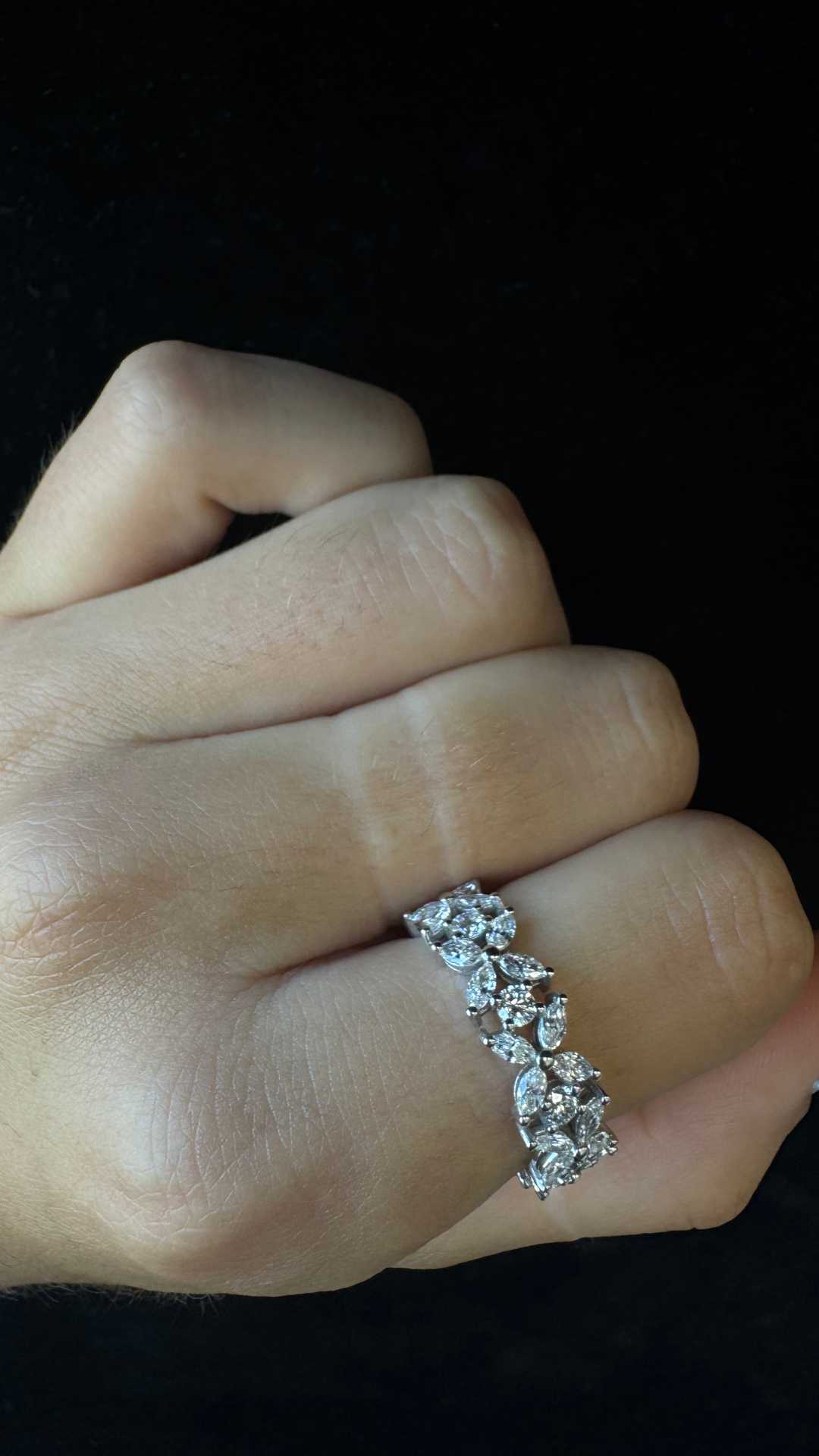 white moissanite gemstone close-up