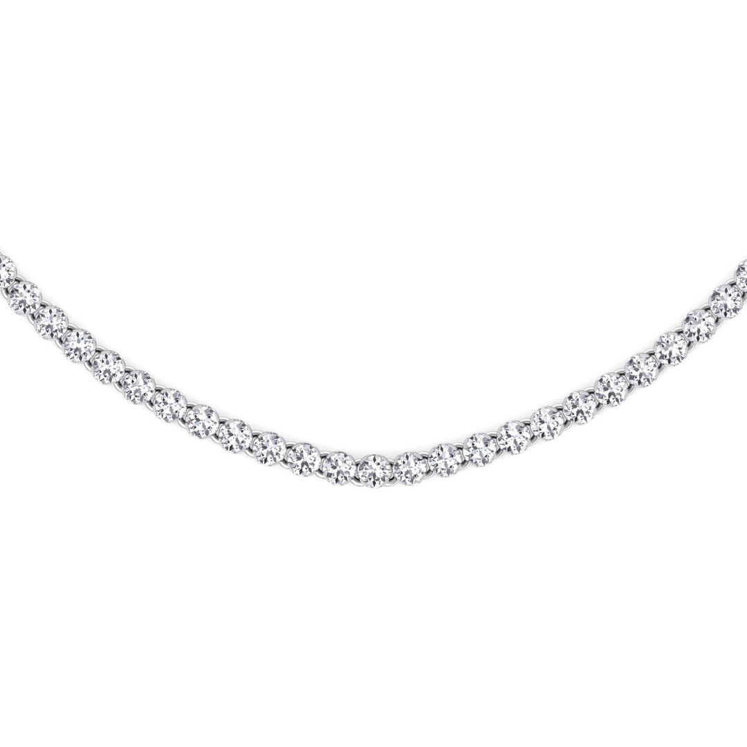 3.5CT Lab Grown Diamond Tennis Choker Necklace White Gold 14K