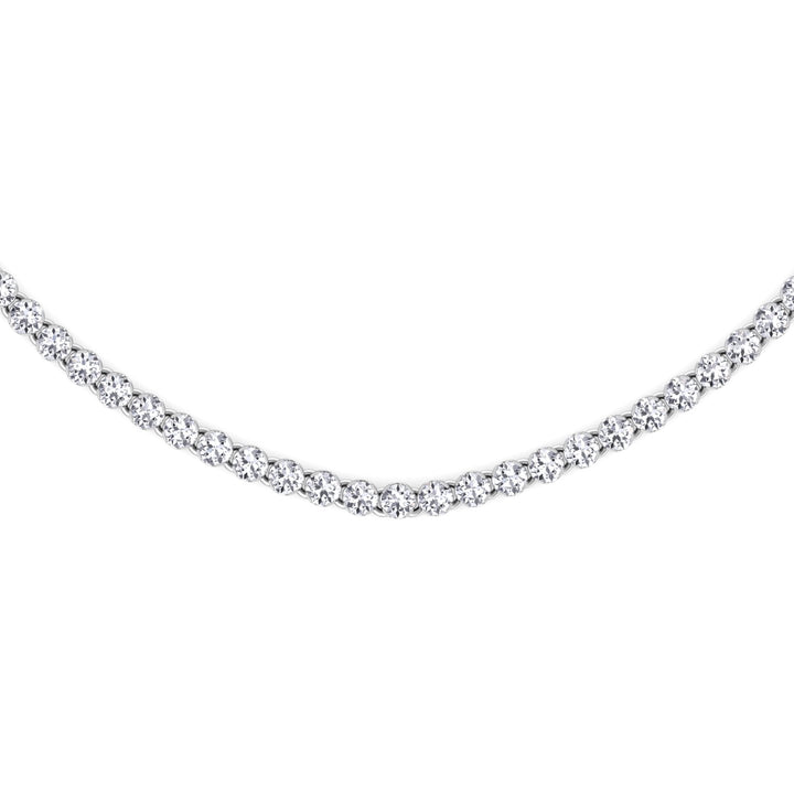 3.5CT Lab Grown Diamond Tennis Choker Necklace White Gold 14K