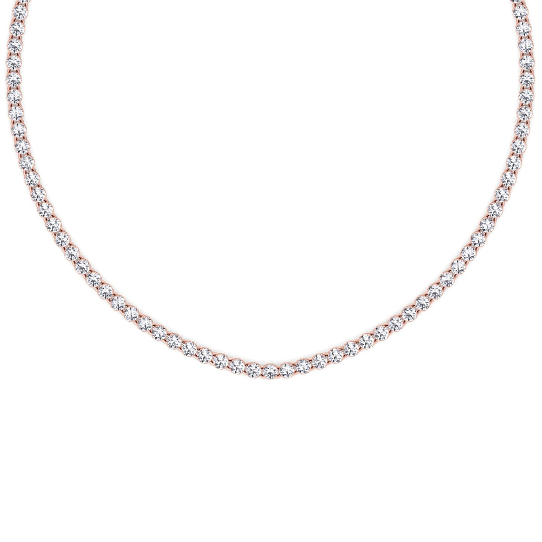 3.5CT Lab Grown Diamond Tennis Choker Necklace Rose Gold 18K