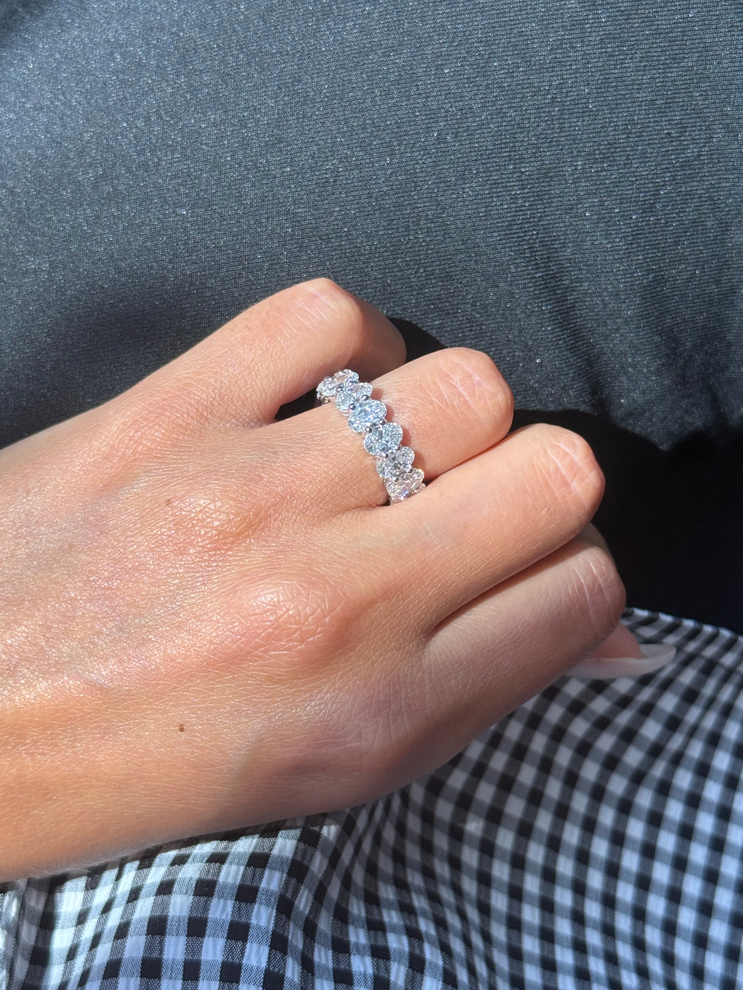6CT The Lux Oval Cut Lab Grown Diamond Eternity Band
