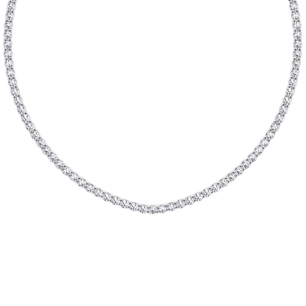 3.5CT Lab Grown Diamond Tennis Choker Necklace White Gold 18K