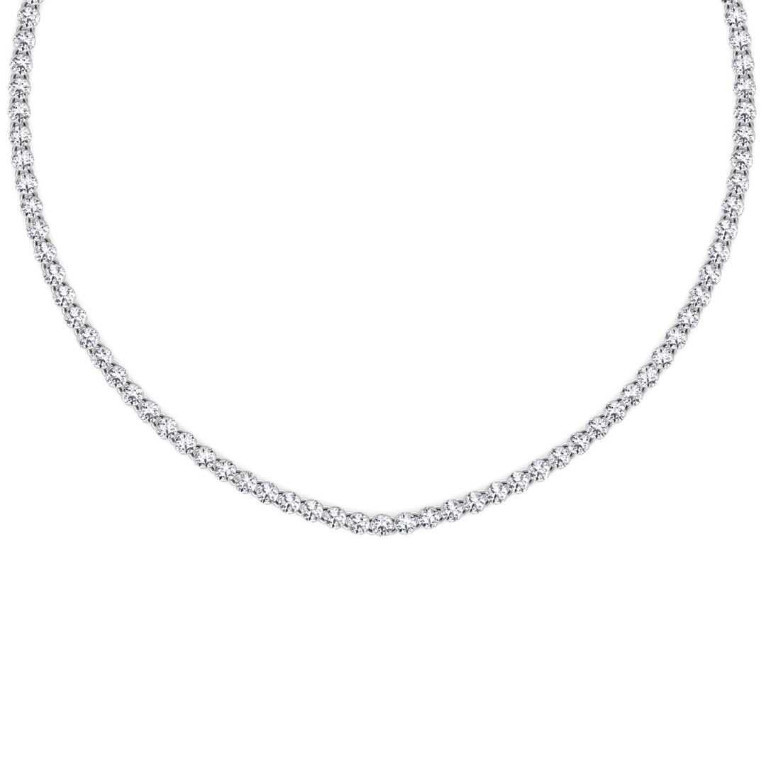 3.5CT Lab Grown Diamond Tennis Choker Necklace White Gold 18K