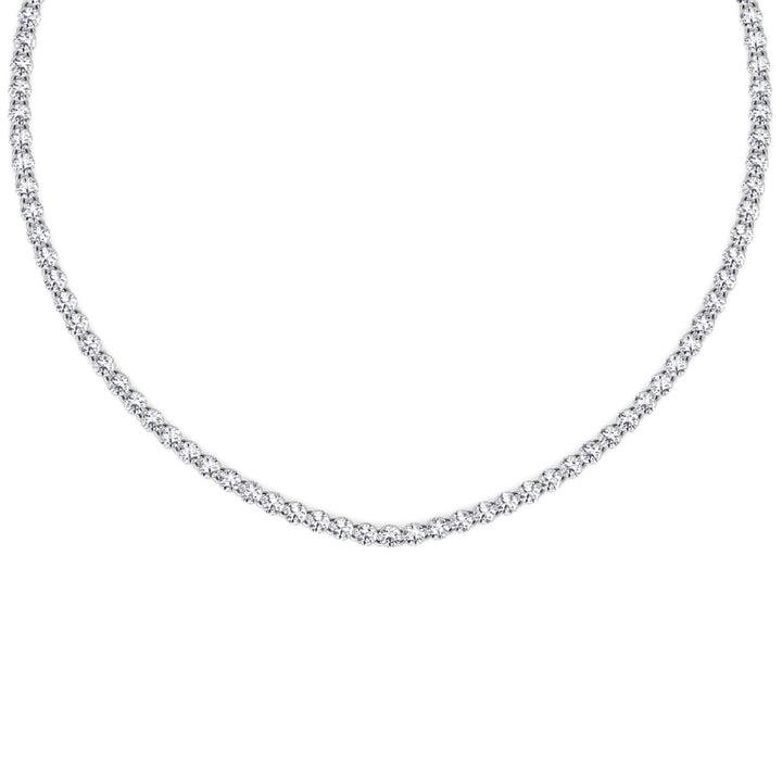 3.5CT Lab Grown Diamond Tennis Choker Necklace White Gold 18K