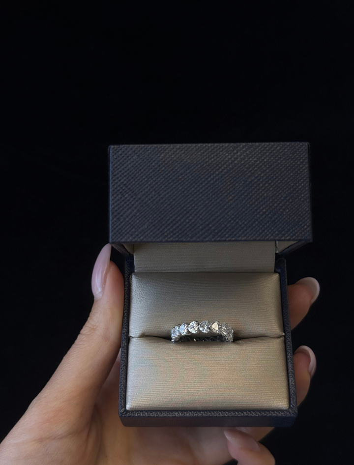 Heart Shape East to West Lab Grown Diamond Eternity Band