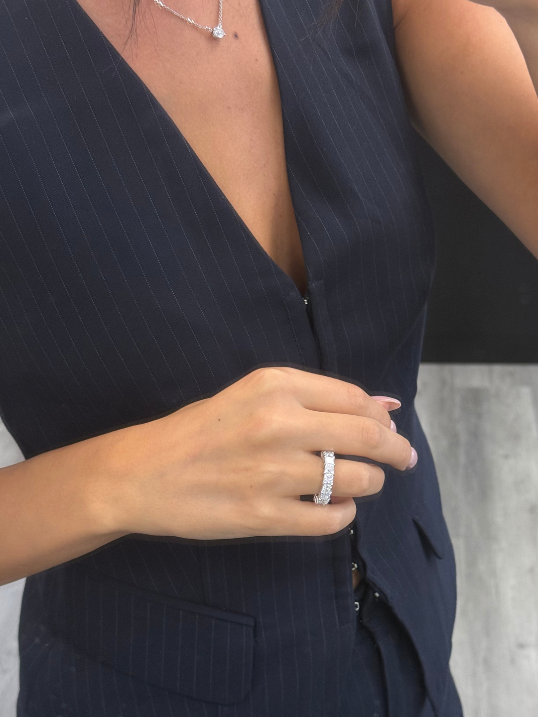 Princess Cut Lab Grown Diamond Eternity Band
