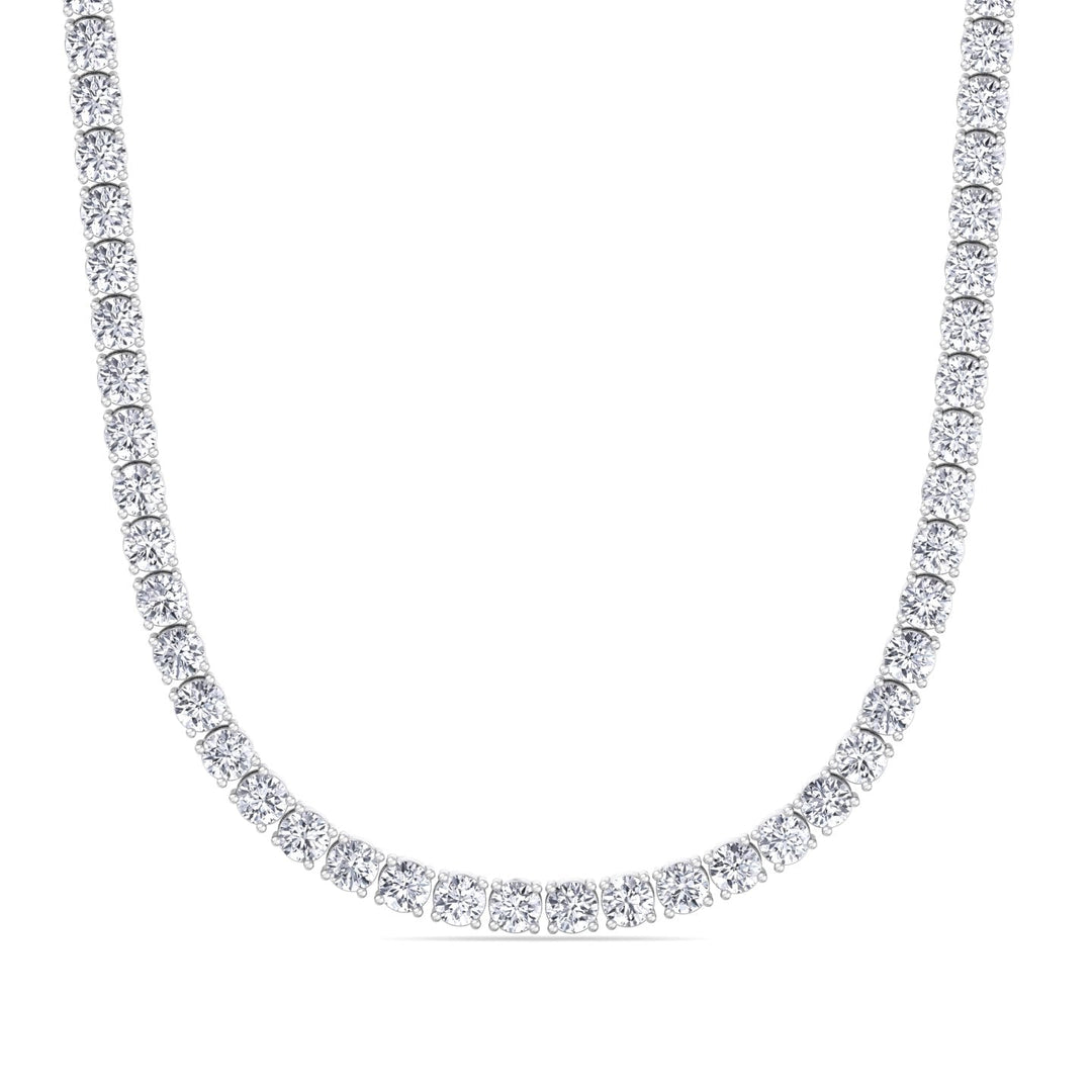 20 CT Men's Tennis Necklace White Gold