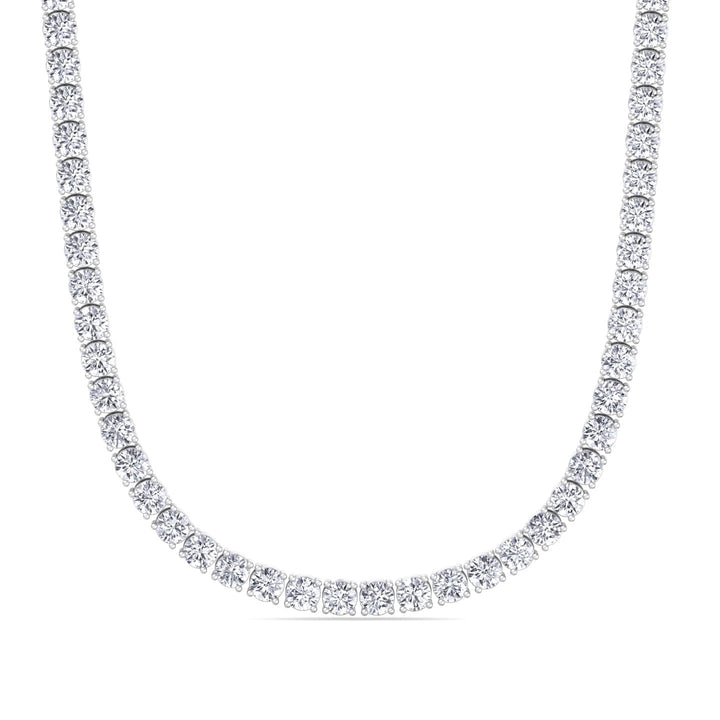 20 CT Men's Tennis Necklace White Gold