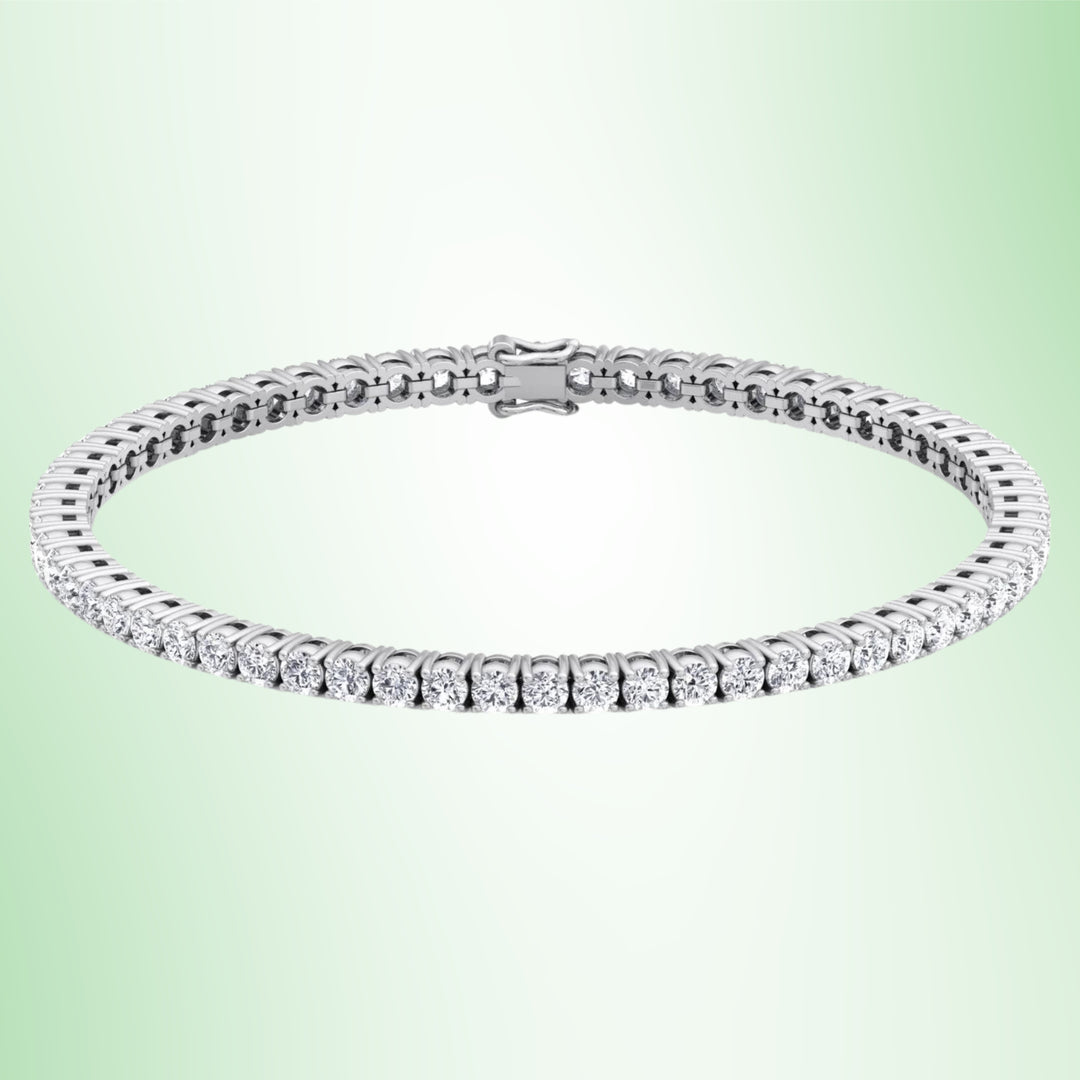 Men’s Lab Grown Diamond Tennis Bracelet 14K Solid Gold