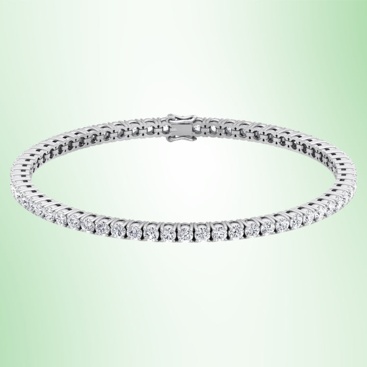 Men’s Lab Grown Diamond Tennis Bracelet 14K Solid Gold