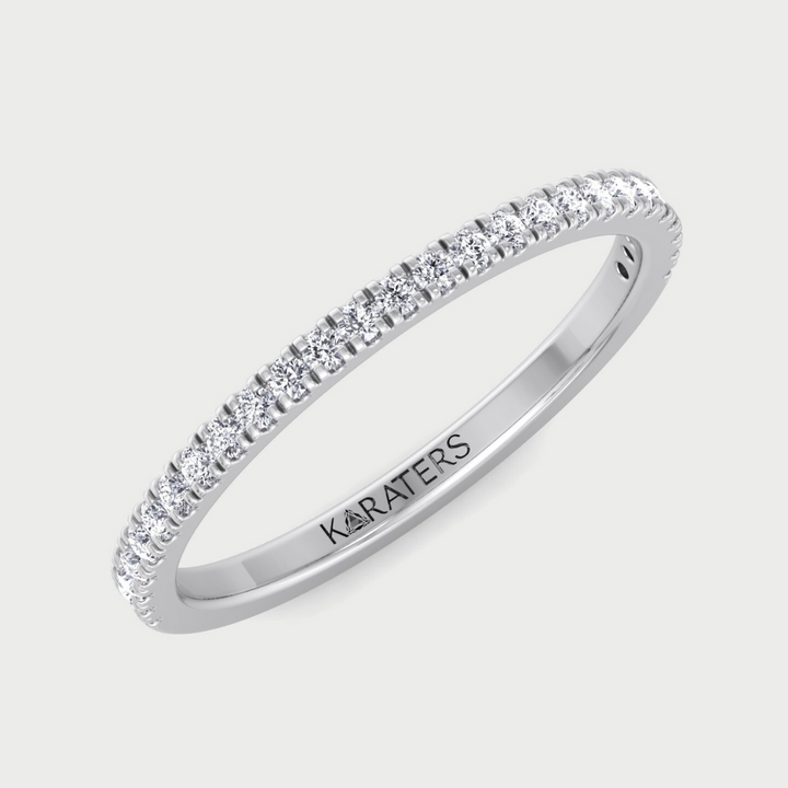 Dainty Pave Lab Grown Diamond Wedding Band