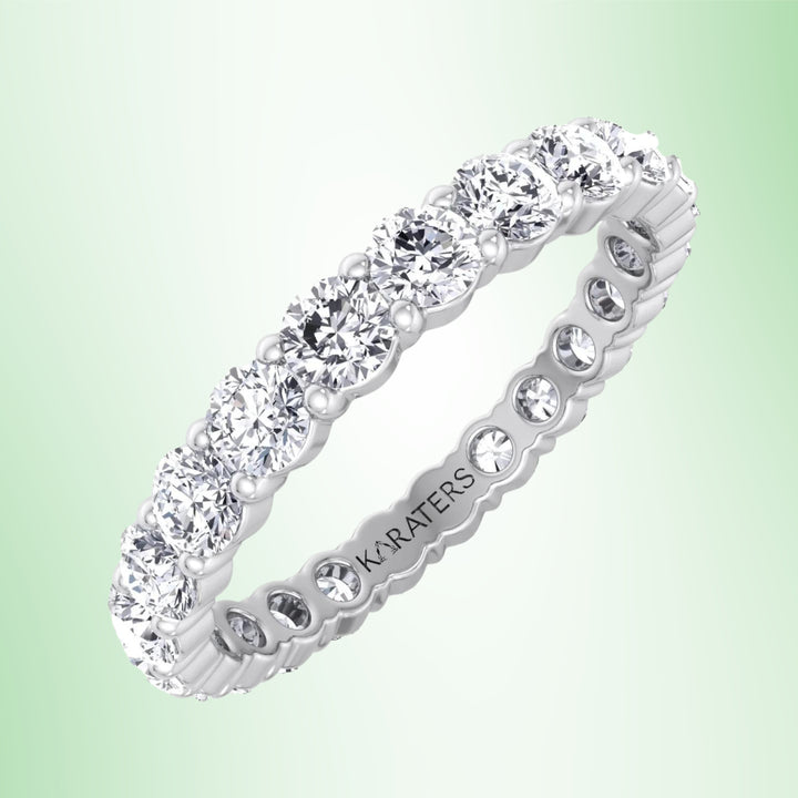 Guernica - Round Cut Lab Grown Diamond - U Prong Eternity Band