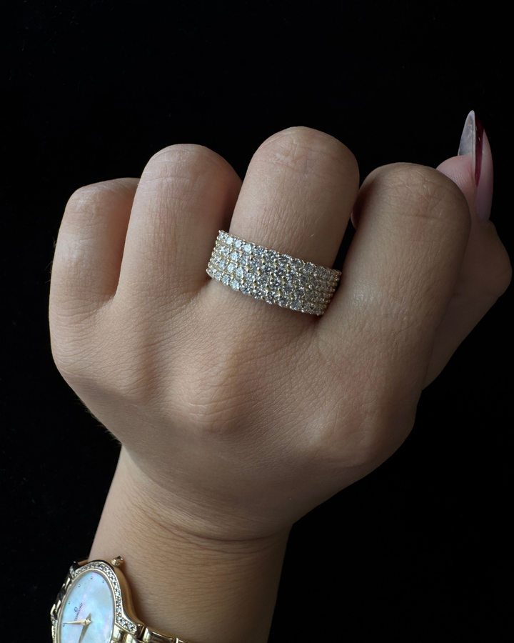 (1.13 CT T.W.) Multi Row Pave Lab-Grown Diamond Eternity Band