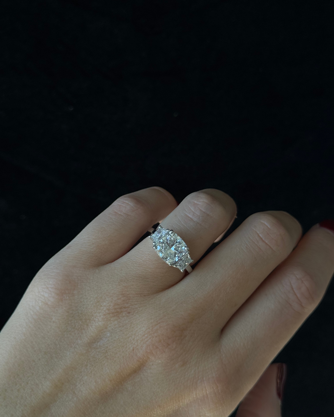 4-prong round cut lab-grown diamond tennis bracelet, 3CT, 18K white gold, secure butterfly clasp