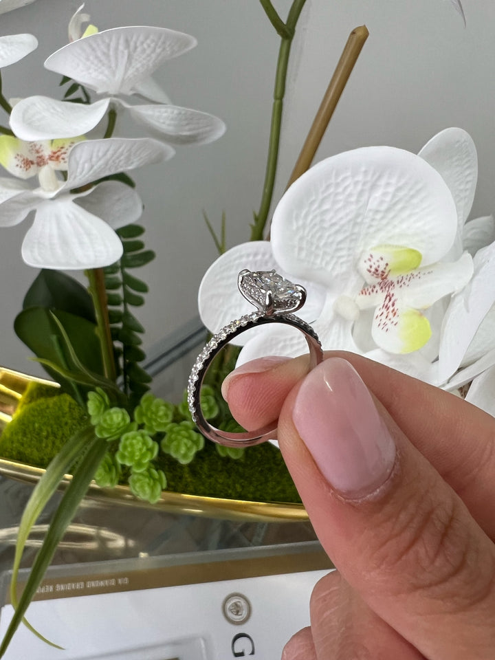 2 CT Radiant Cut Engagement Ring White Gold